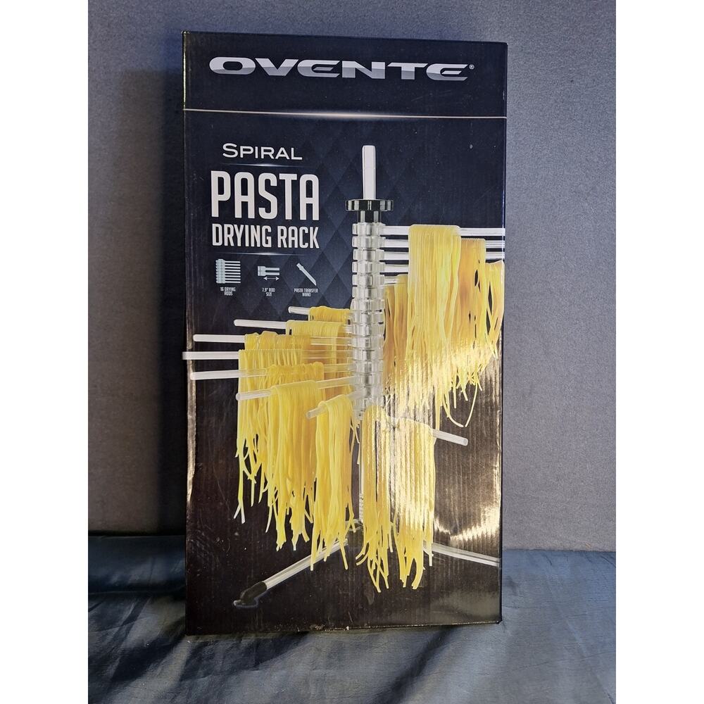 Ovente Spiral Pasta Drying Rack 16 Drying Rods